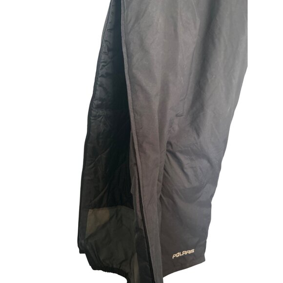 Vintage Polaris Men’s L Black Ski Bib Snowsuit Adjustable Straps Snowmobile - Picture 9 of 16